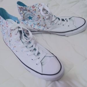 Converse Unisex Hi Top Sneakers White w/Multi